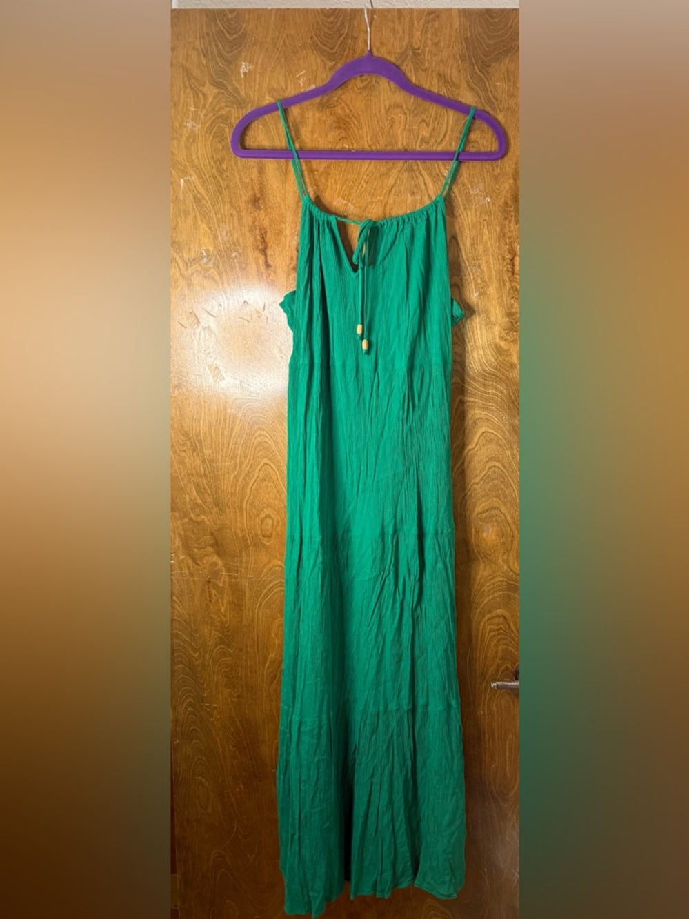 Kona Sol Emerald Green Sleeveless Maxi Dress